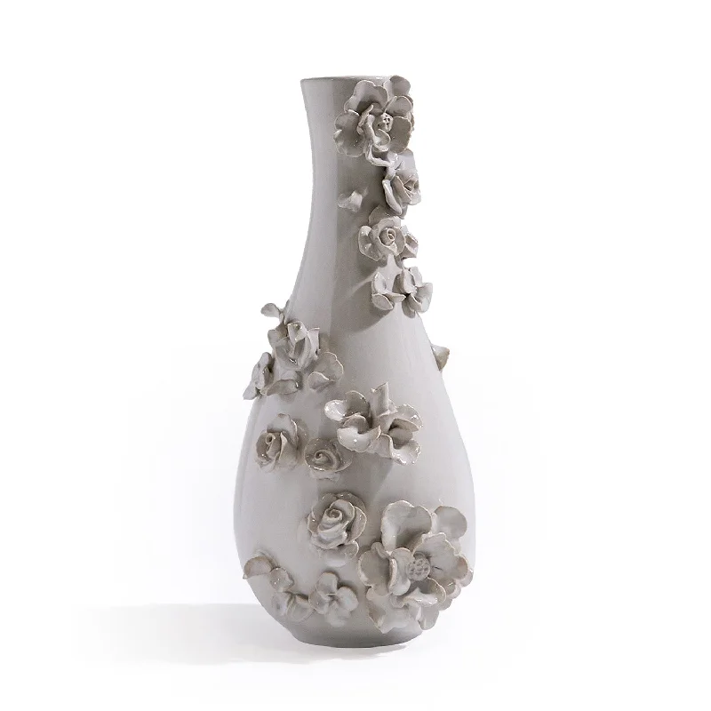 Rosette Narrow Vessel | Ceramic