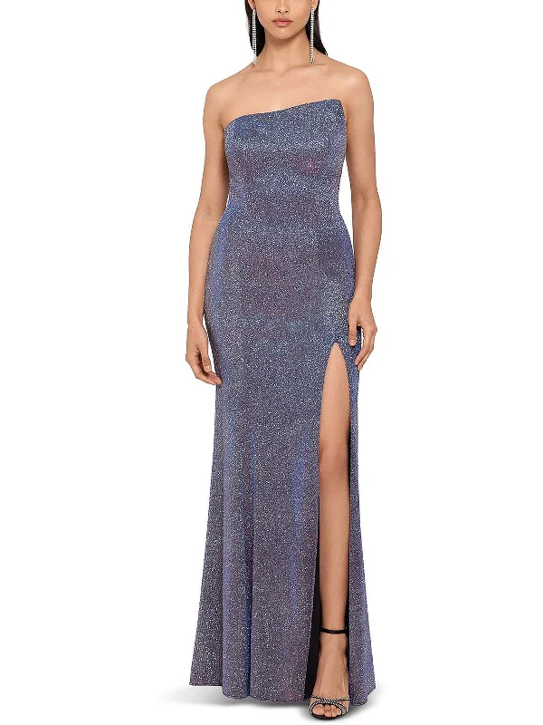 Womens Glitter Maxi Evening Dress