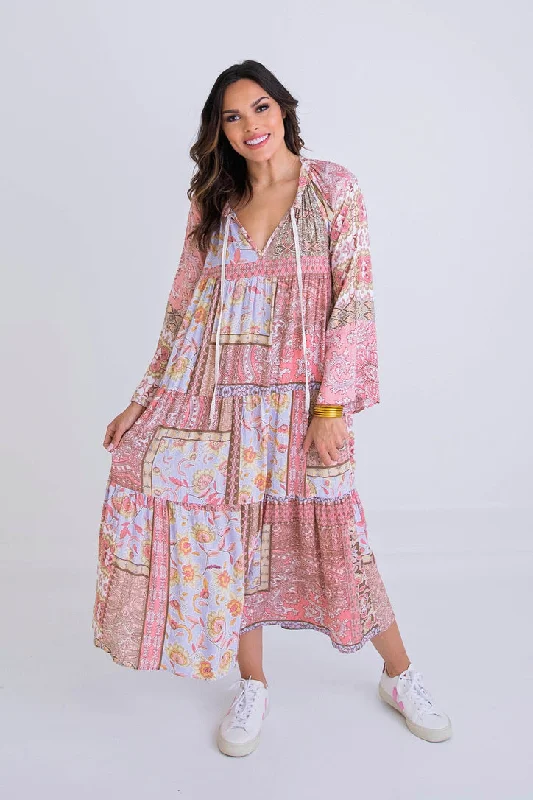 Floral Boho Vintage Maxi Dress