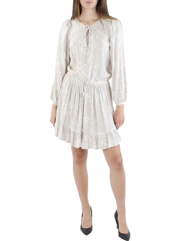 Camila Womens Casual Mini Shirtdress