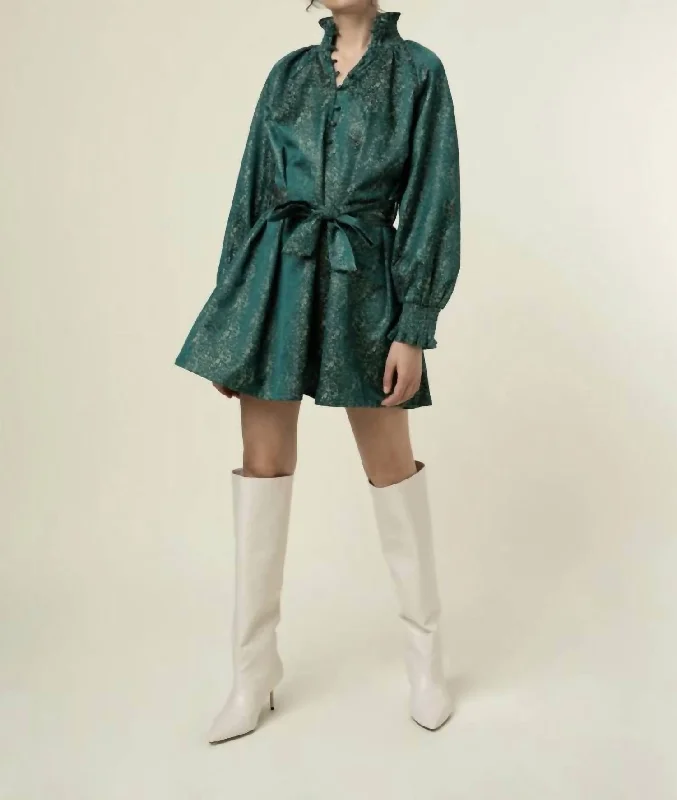 Gally Dress In Vert Canard