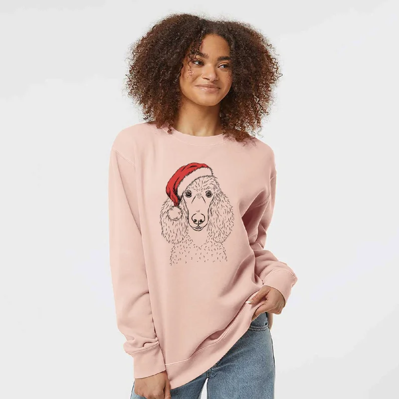 Santa Giovanni the Poodle - Unisex Pigment Dyed Crew Sweatshirt