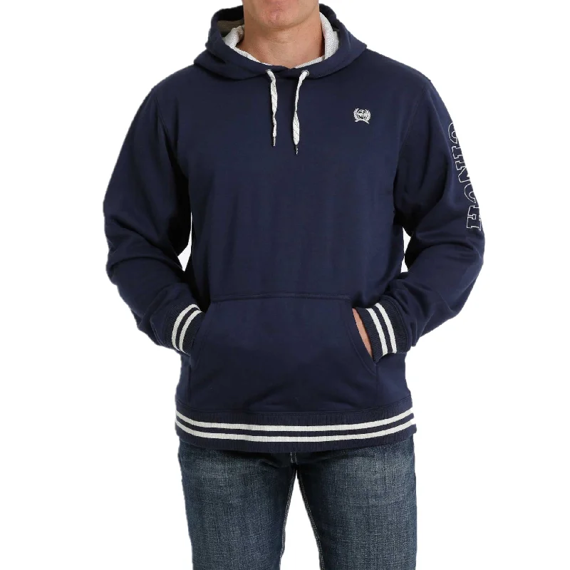 Cinch Men's Navy Logo Sleeve Pullover Hoodie MWK1206020