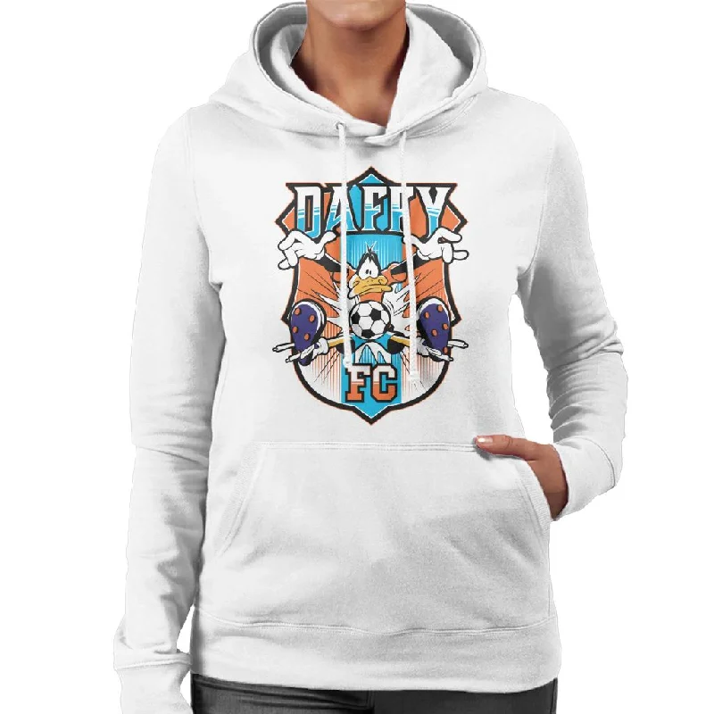 Looney Tunes Football Daffy FC Women's Hooded Sweatshirt