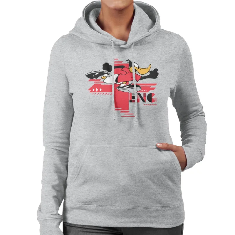 Looney Tunes Football Daffy Duck For England Women's Hooded Sweatshirt