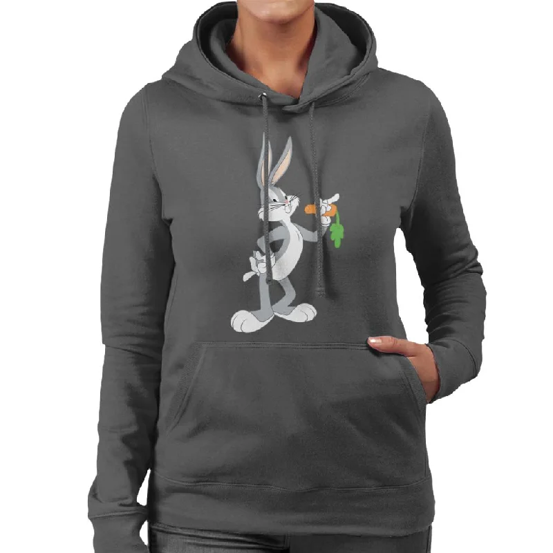 Looney Tunes Bugs Bunny Eating A Carrot Women's Hooded Sweatshirt