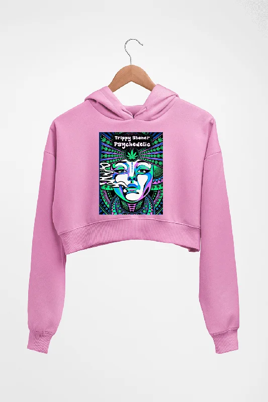 Trippy Stoner Psychedelic Crop HOODIE FOR WOMEN