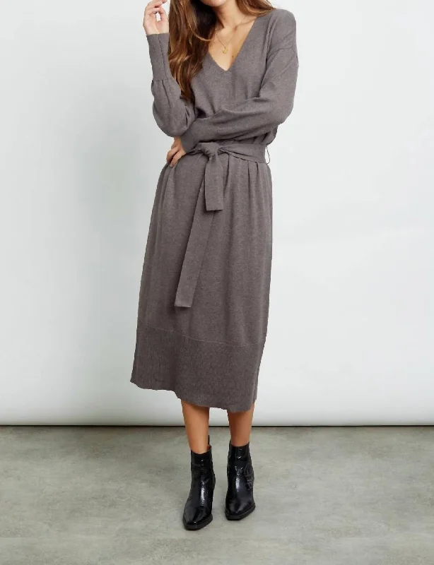 Margot Sweater Dress In Latte