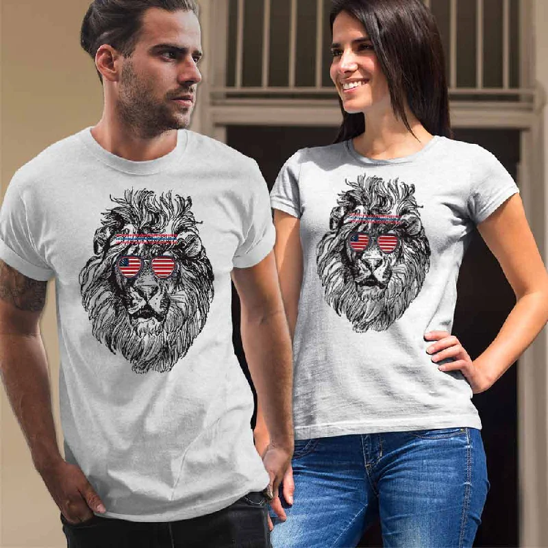 Lion graphic print unisex t-shirt