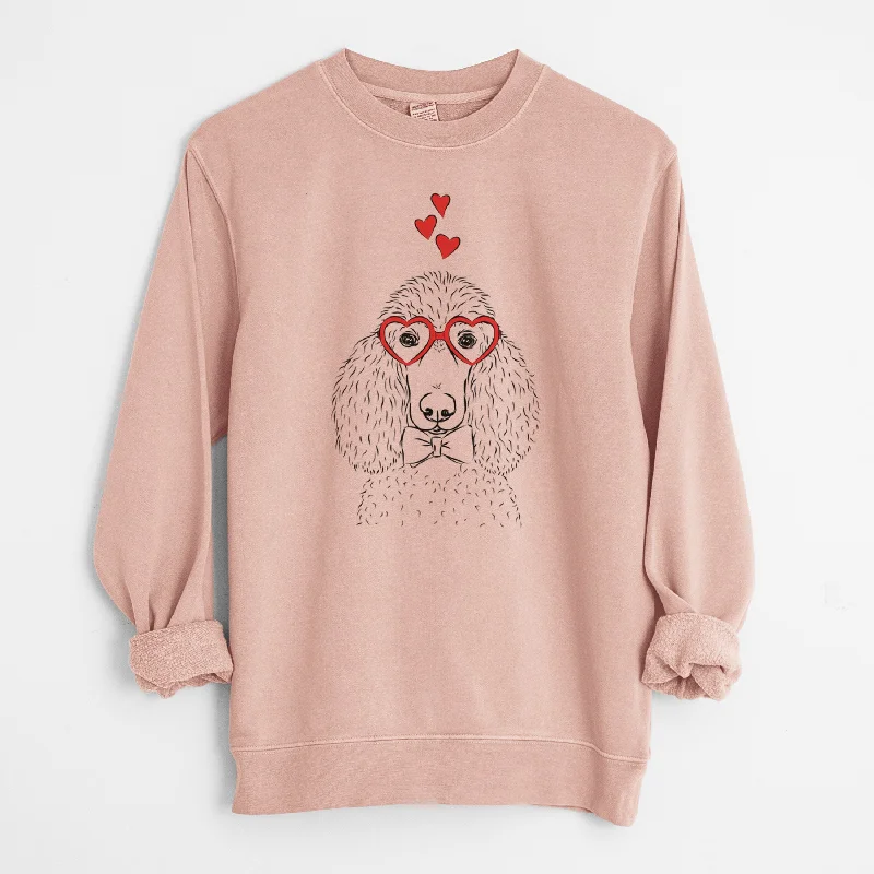 Valentine Giovanni the Poodle - Unisex Pigment Dyed Crew Sweatshirt