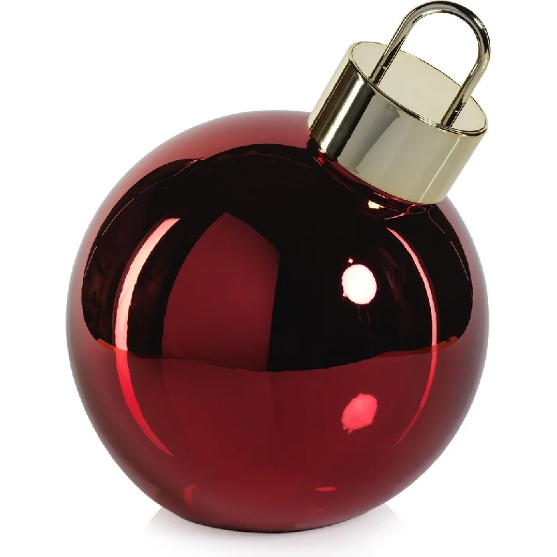 LED Oversized Red Glass Ball Ornament