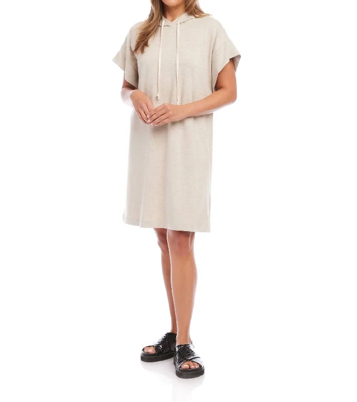 Hoodie Dress In Oatmeal