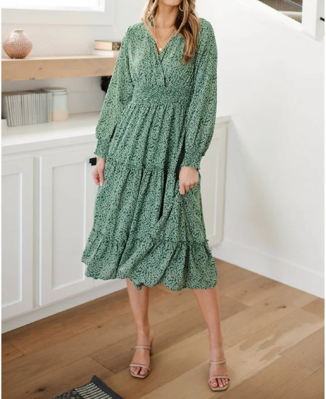 Lucky Day Dress In Green