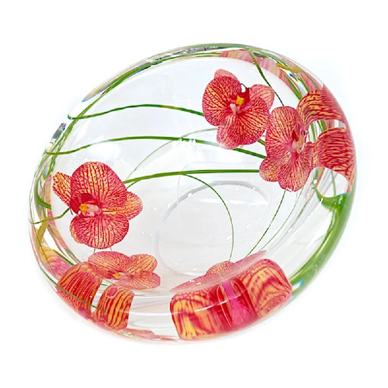 Pink/Yellow Spotted Phalaenopsis Flower Bowl