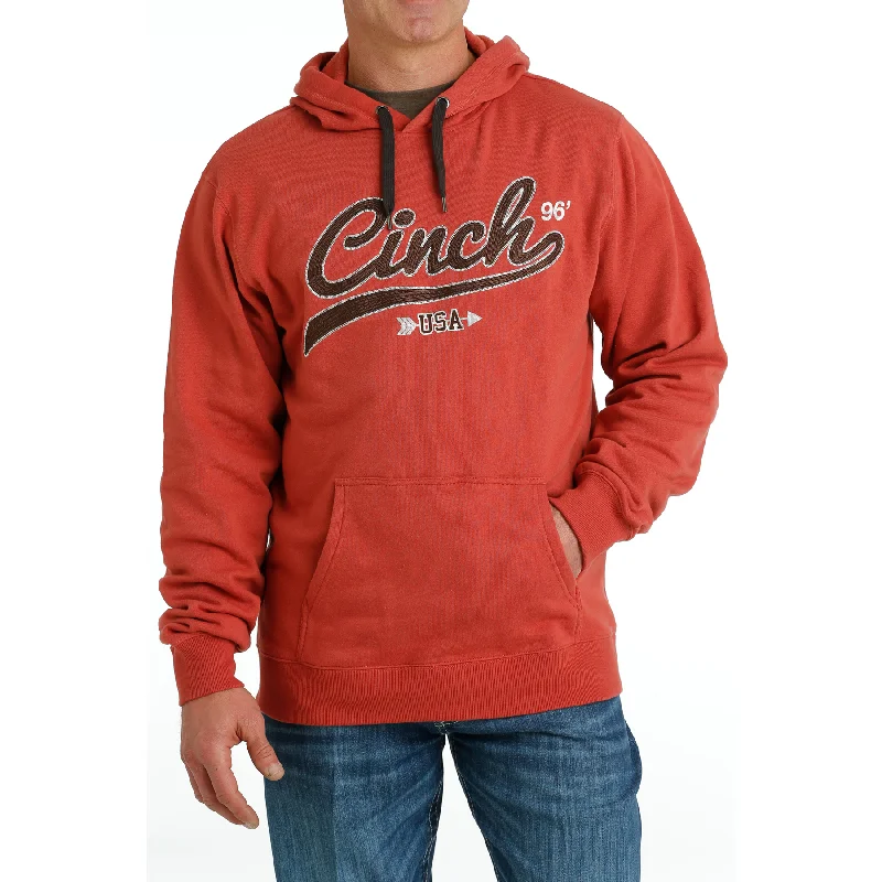 Cinch Men's Red 1996 Logo Graphic Pullover Hoodie MWK1206027