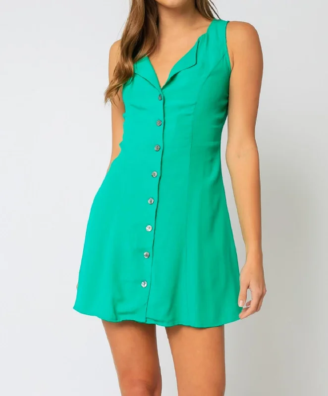 Days Of Summer Mini Dress In Green