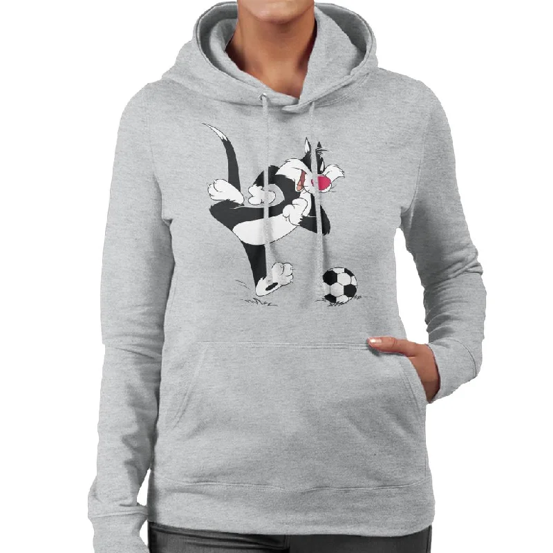 Looney Tunes Football Sylvester Dribble Women's Hooded Sweatshirt