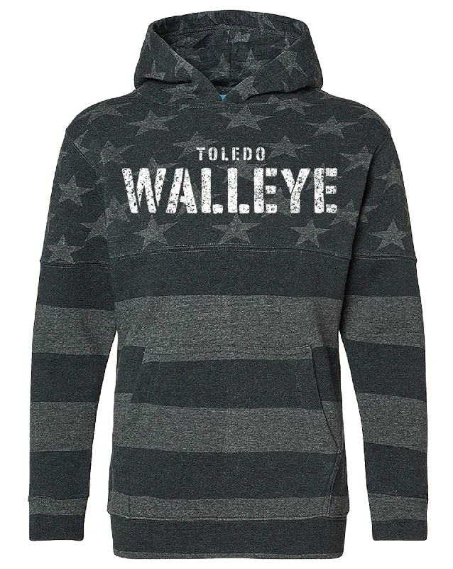 Toledo Walleye Black Medal Tri-Blend Hoodie