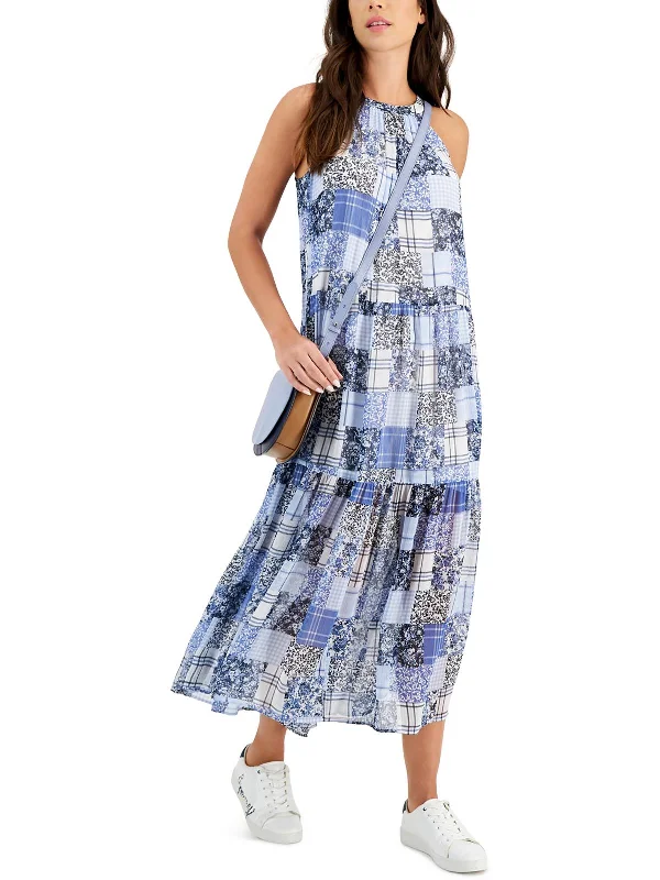 Womens Printed Long Maxi Dress