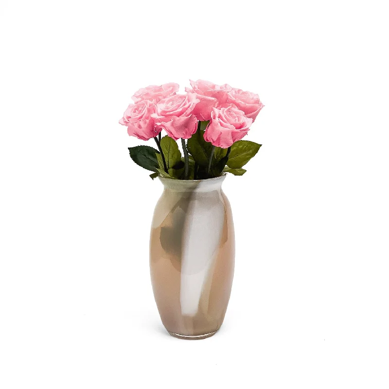 Natural Glass Vase | Cafe | Pink