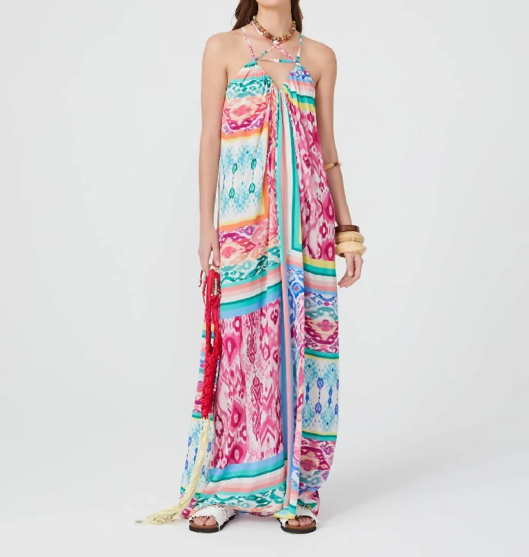 Long Dress In Summer Tribu' Print