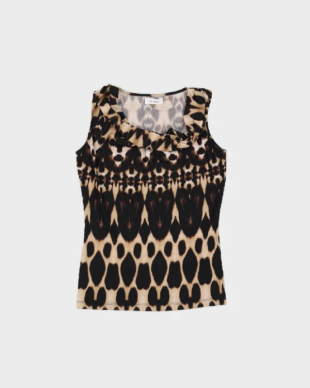 Calvin Klein Patterned Sleeveless Top - S