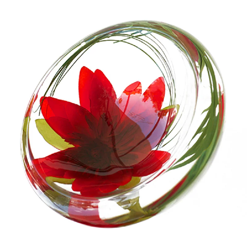 Red Lotus Flower Bowl