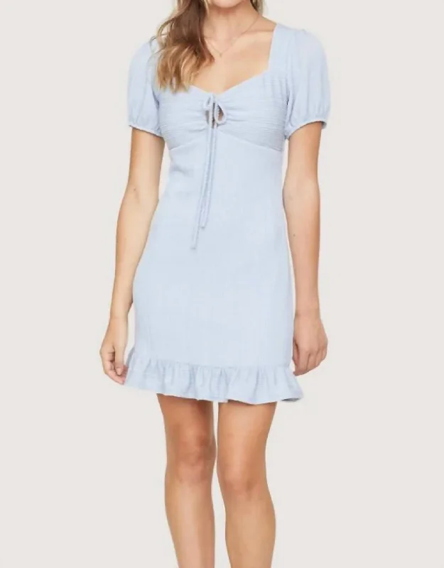 Drift Away Mini Dress In Baby Blue