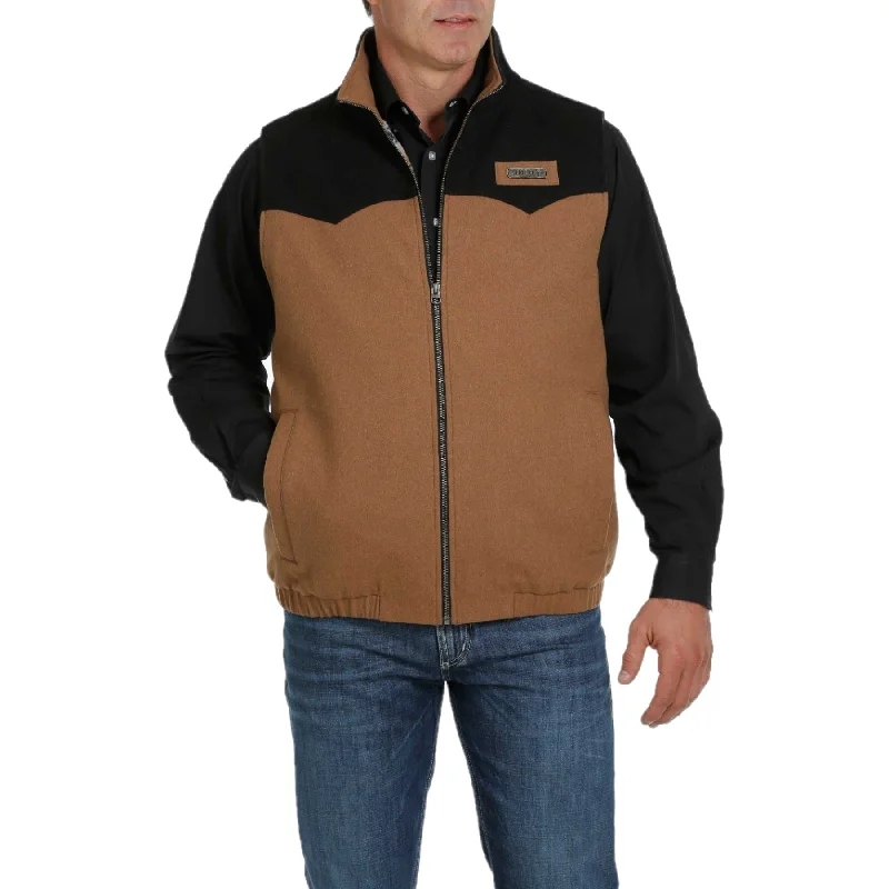 Cinch Men's Concealed Carry Brown and Black Wooly Vest MWV1543003