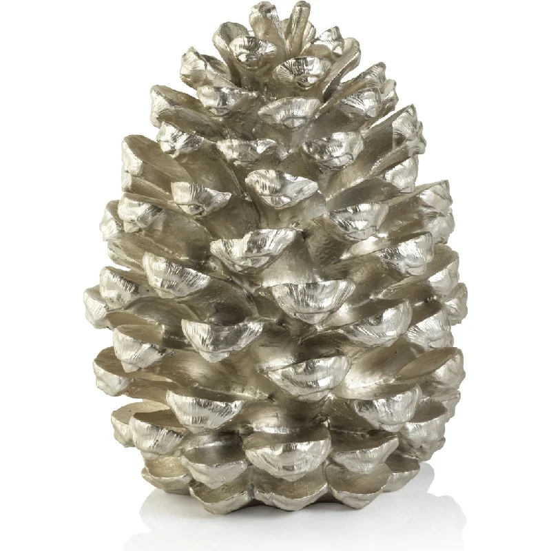 Silver Decorative Pinecone Figurine