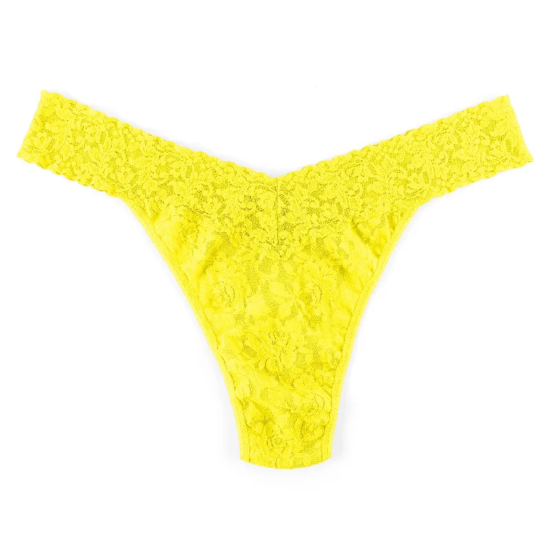 Signature Lace Original Rise Thong | Sunshine Yellow