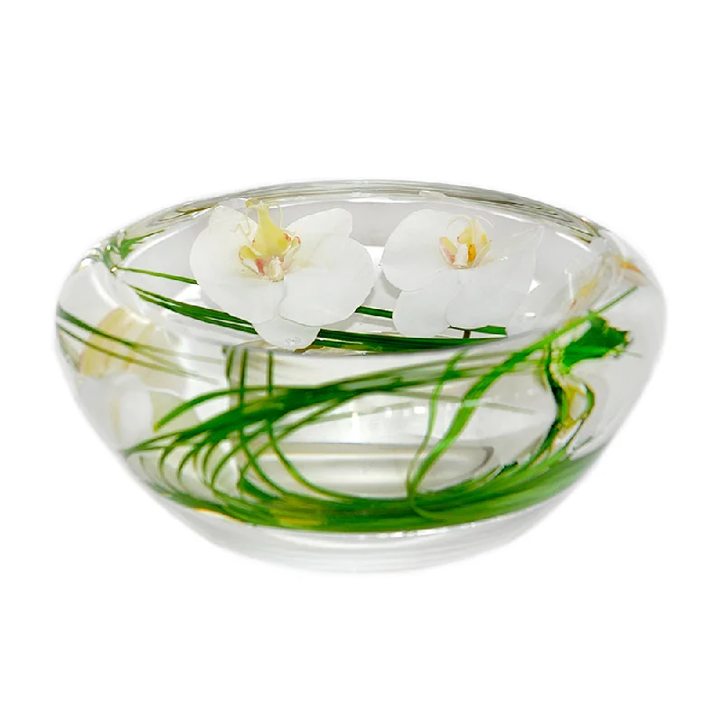 White Phalaenopsis Flower Bowl