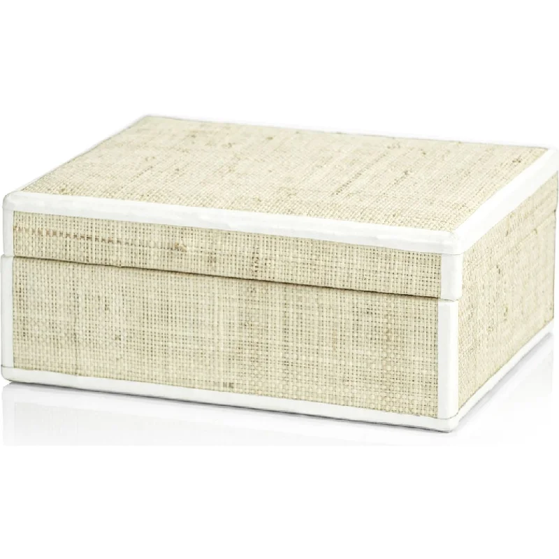 Reggio Natural Fiber Raffia Decorative Box