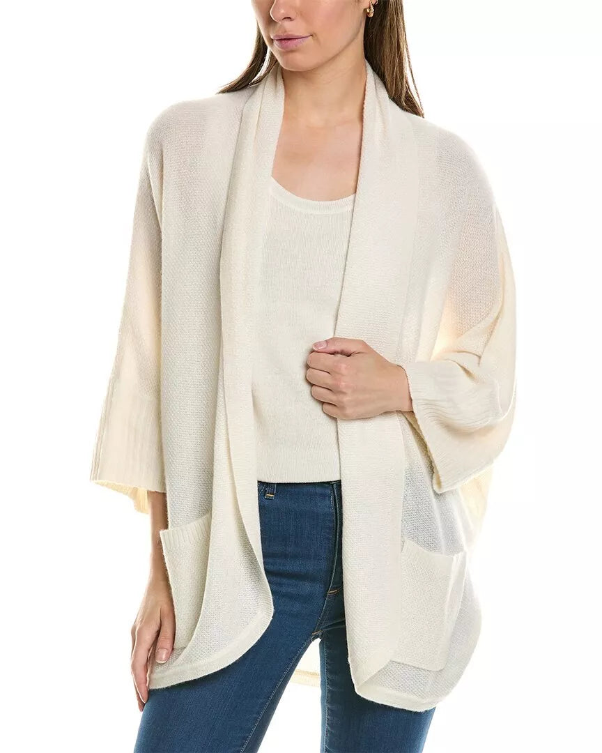 Alashan Maggie Elliptical Cardigan  - SNOW