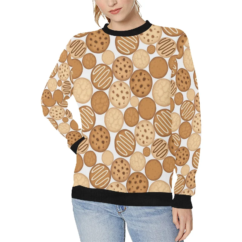 Various cookie pattern Women's Crew Neck Sweatshirt