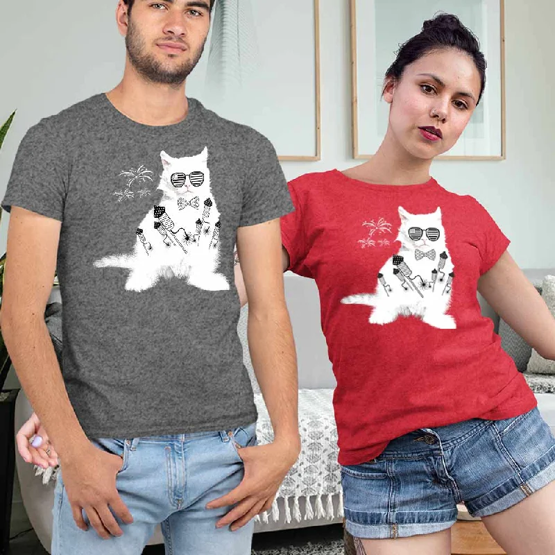 Cat graphic print unisex t-shirt, lioness-love